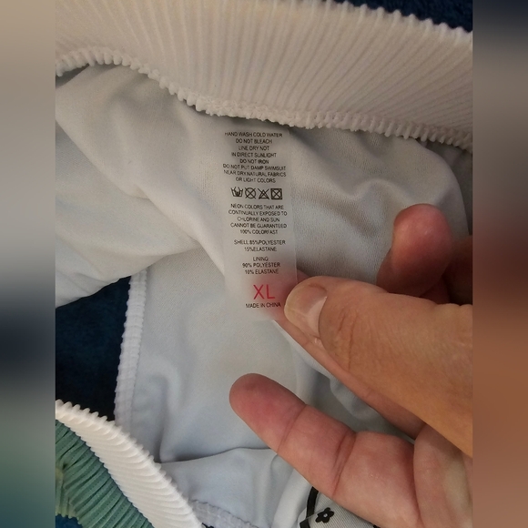 NWOT B1921 XL Ribbed High Waisted One Shoulder Bathing Suit - Picture 7 of 9